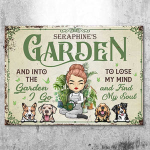 Into The Garden - Plaque métallique personnalisée - Cadeau pour les amateurs de jardinage