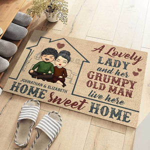 Sweet Home - Tapis décoratif personnalisé - Cadeau pour couple, mari et femme