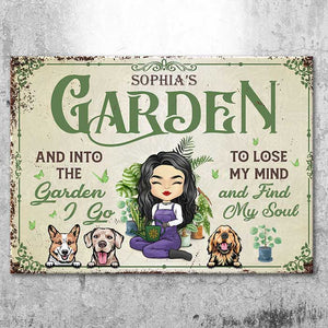 Into The Garden - Plaque métallique personnalisée - Cadeau pour les amateurs de jardinage