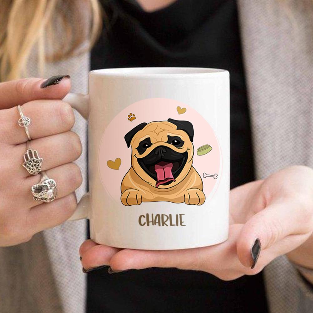 Best Dog Mom Ever - Funny Personalized Dog Mug.