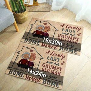 Sweet Home - Tapis décoratif personnalisé - Cadeau pour couple, mari et femme