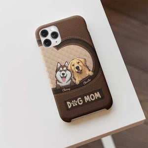 Née pour être une maman de chien - Cadeau pour maman de chien, coque de téléphone personnalisée