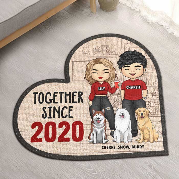 Ensemble depuis - Tapis décoratif personnalisé - Cadeau pour couple, mari et femme