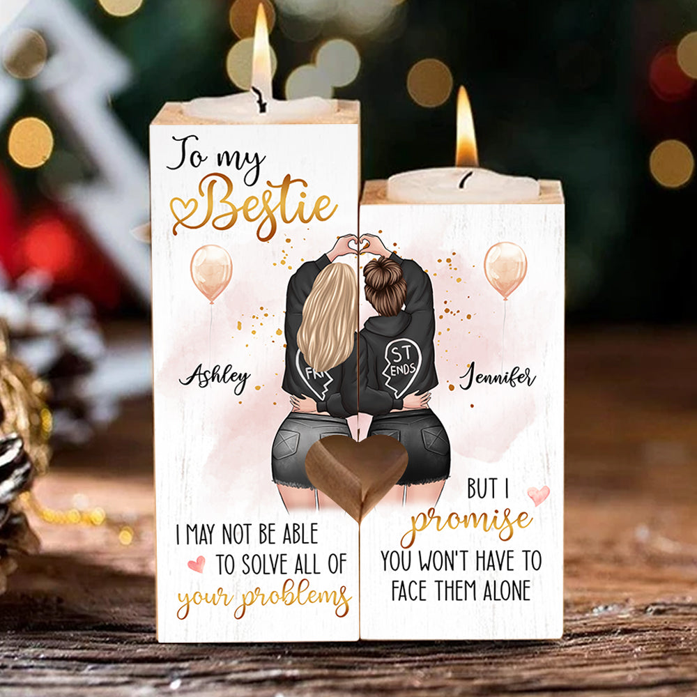 I Promise You Won't Have To Face Them Alone - Personalized Candle Holder.