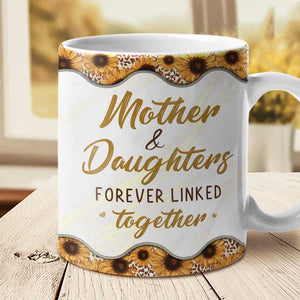 Mère et filles liées à jamais - Cadeau pour maman, tasse personnalisée