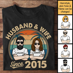 Husband & Wife Since - Personalized Unisex T-Shirt.
