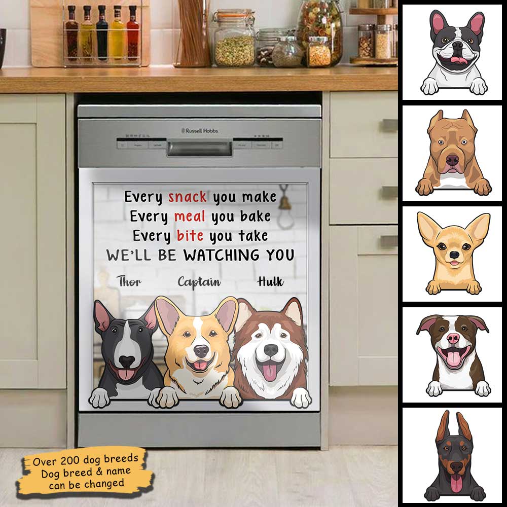We'll Be Watching You Kitchen - Personalized Dishwasher Cover.