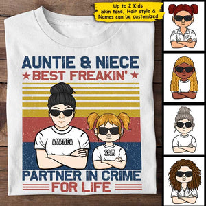 Auntie & Niece - Personalized Unisex T-Shirt.
