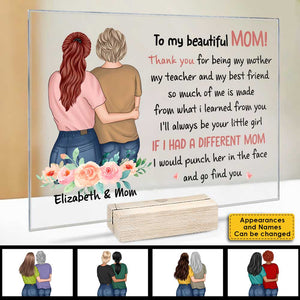 Je serai toujours ta petite fille - Cadeau pour maman - Plaque acrylique personnalisée