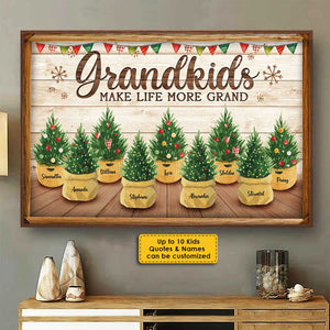 Grandkids - The Greatest Joy Of All - Personalized Horizontal Poster.