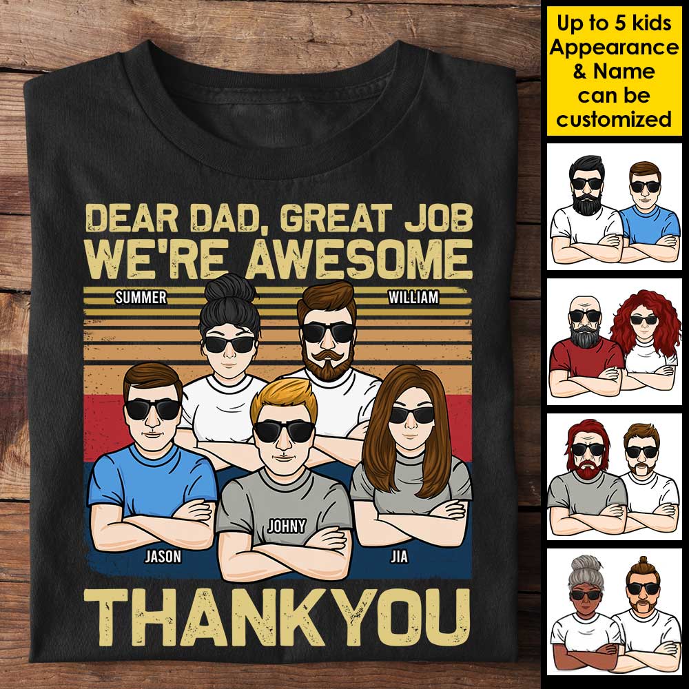 Merci papa, nous sommes géniaux - T-shirt unisexe personnalisé - Cadeau pour papa
