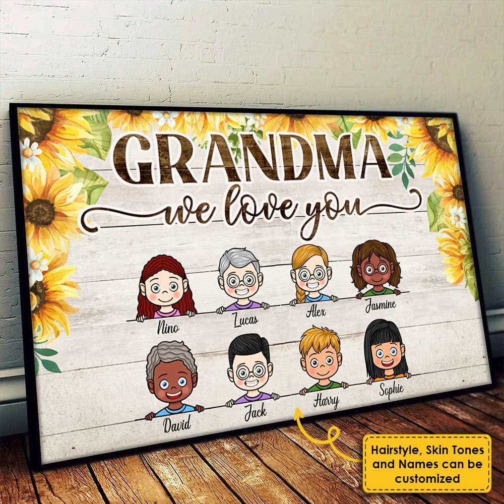 We Love You - Personalized Horizontal Poster.