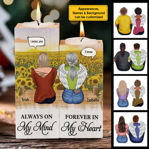 Always On My Mind, Forever In My Heart - Personalized Candle Holder.