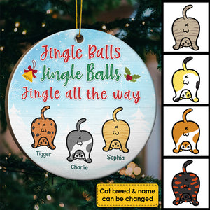 Jingle Balls - Jingle Balls - Jingle All The Way - Personalized Shaped Ornament.