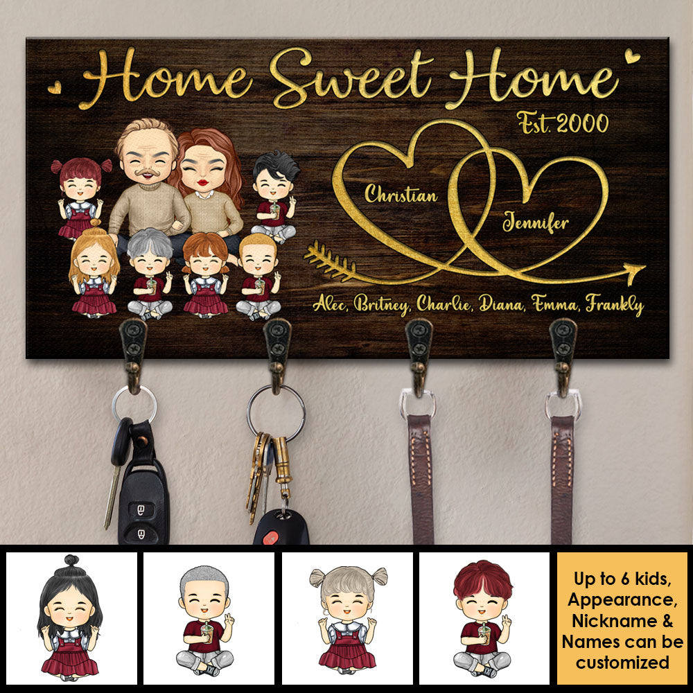 Il n'y a pas d'endroit plus joyeux que cette maison - Porte-clés personnalisé, porte-clés - Cadeau pour couples, mari et femme