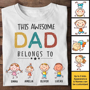 C'est notre papa génial - T-shirt unisexe personnalisé, sweat à capuche - Cadeau pour papa