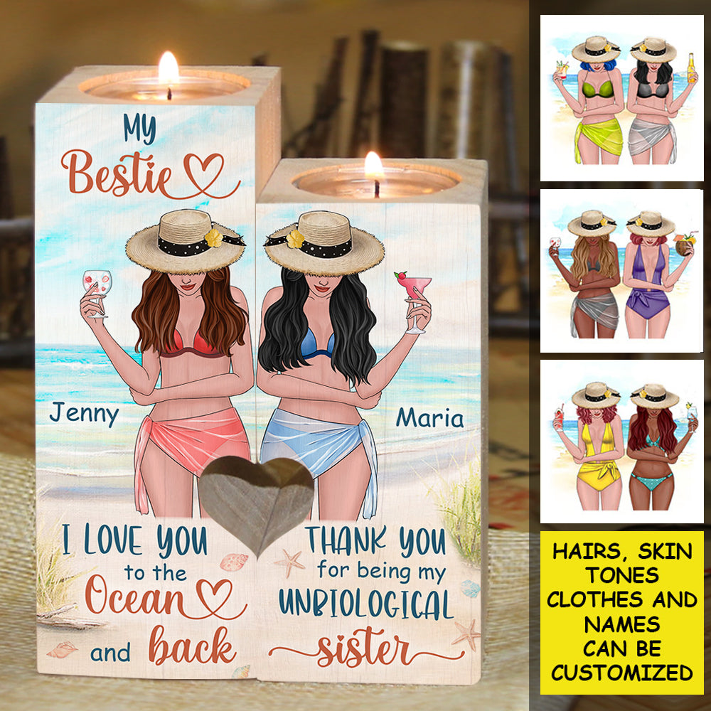 I Love You To The Ocean And Back - Personalized Candle Holder.