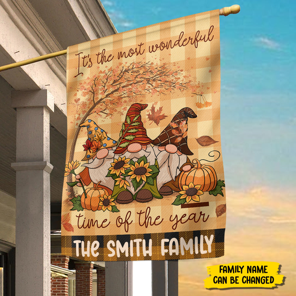 It's The Most Wonderful Time Of The Year - Personalized Flag.