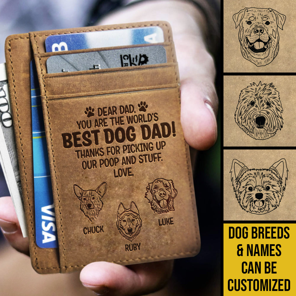 You're The World's Best Dog Dad - Personalized Card Wallet - Gift For Dad, Gift For Father's Day
