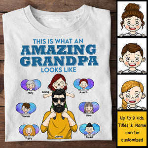 Amazing Dad Papa Looks Like - Personalized Unisex T-shirt, Hoodie - Gift For Dad, Grandpa