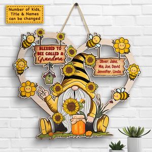 Béni soit mon nom de grand-mère ! Panneau en bois personnalisé ! Cadeau pour grand-mère et grands-parents