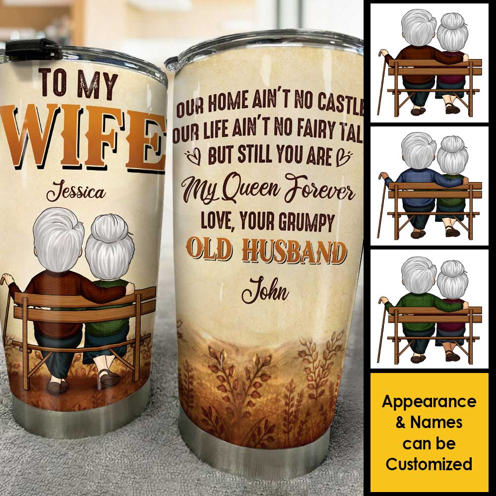 Love, Your Grumpy Old Husband - Personalized Tumbler - Gift For Couples, Husband Wife