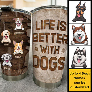 Les chiens embellissent votre vie ! Gobelet personnalisé ! Cadeau pour les amoureux des animaux