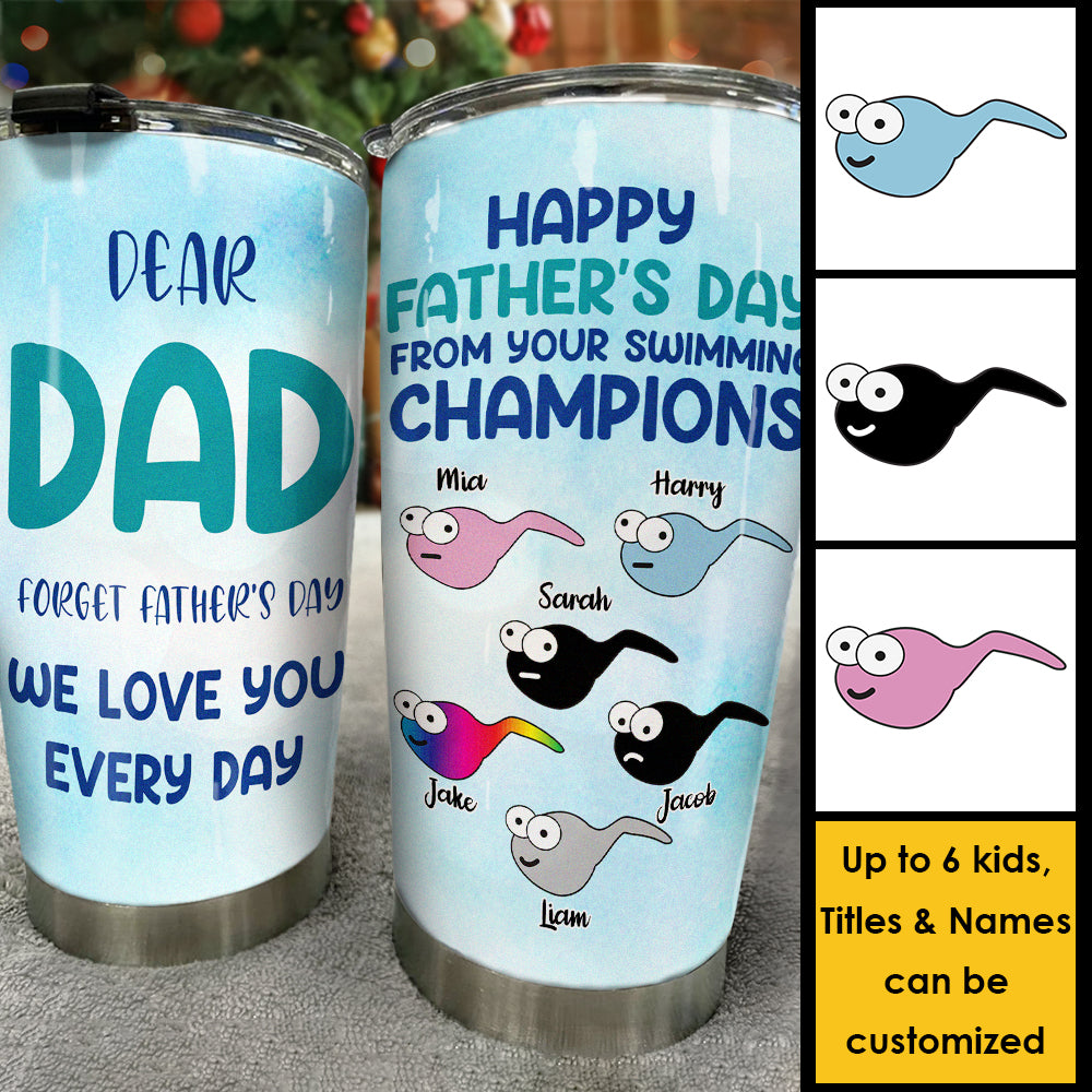 Nous aimons papa tous les jours - Gobelet personnalisé - Cadeau pour papa, cadeau pour la fête des pères