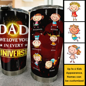 Papa, nous t'aimons dans tous les univers - Cadeau pour papa - Gobelet personnalisé