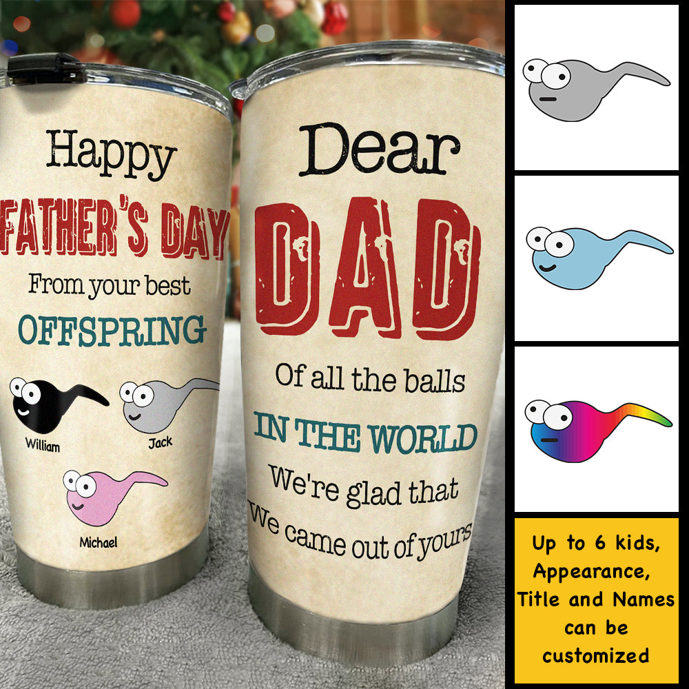 De votre meilleure progéniture - Gobelet personnalisé - Cadeau pour papa, cadeau pour la fête des pères