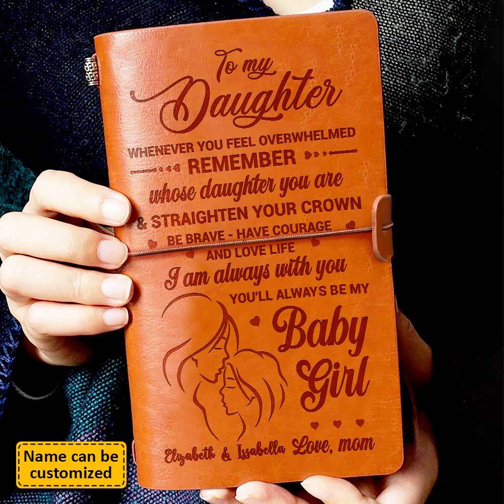 I'm Always With You - Personalized Vintage Journal - Gift For Daughter