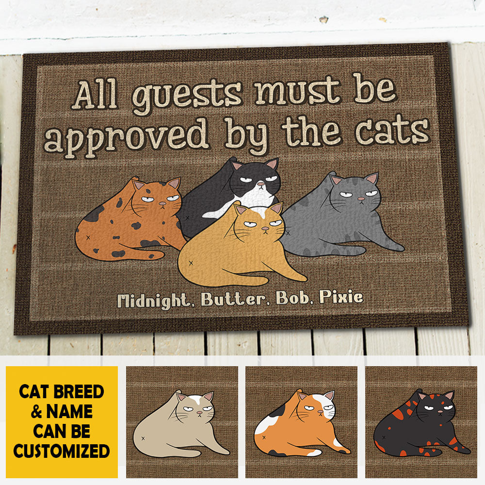 Vous devez être approuvé par les chats - Tapis décoratif personnalisé - Cadeau pour les amoureux des animaux