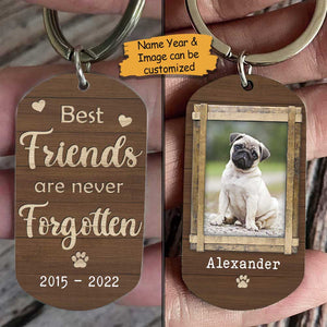 Les meilleurs amis ne s'oublient jamais - Porte-clés personnalisé - Télécharger une image, cadeau pour les amoureux des animaux