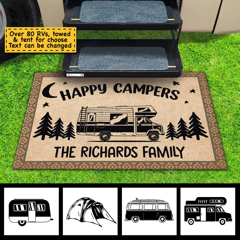 Happy Campers - Personalized Decorative Mat.