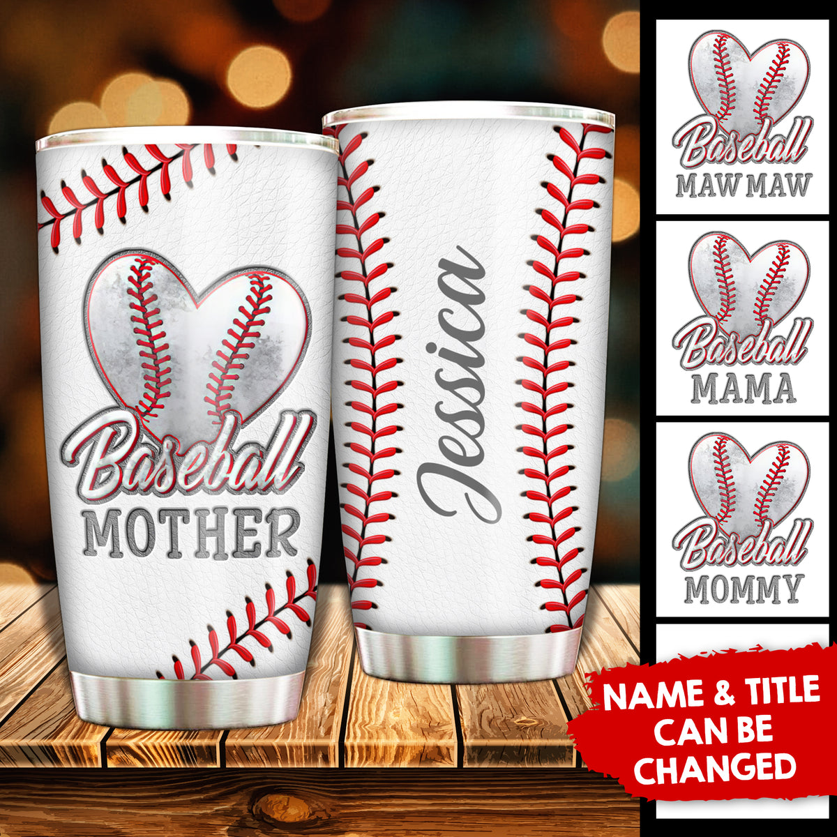 Baseball Mom - Personalized Tumbler.