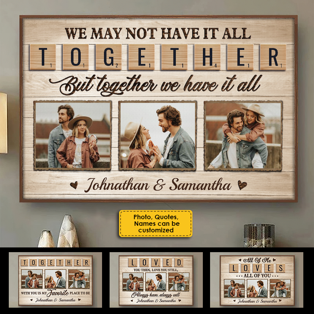 Loved You Then, Love You Still, Always Have, Always Will - Upload Image, Gift For Couples, Husband Wife - Personalized Horizontal Poster.