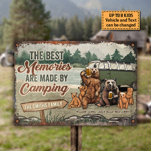 La vie est meilleure au camping - Plaque en métal personnalisée - Cadeau pour les couples, cadeau pour les amateurs de camping