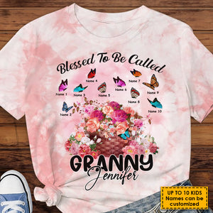 Bénie d'être appelée grand-mère - Cadeau pour grand-mère, t-shirt unisexe personnalisé imprimé sur toute la surface
