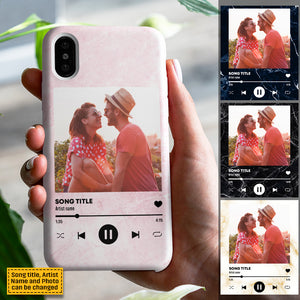 Chansons d'amour personnalisées - Téléchargez une image, cadeau pour couple, mari et femme - Coque de téléphone personnalisée