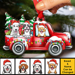 Happy Christmas With Dog And Cat - Personalized Ornament.