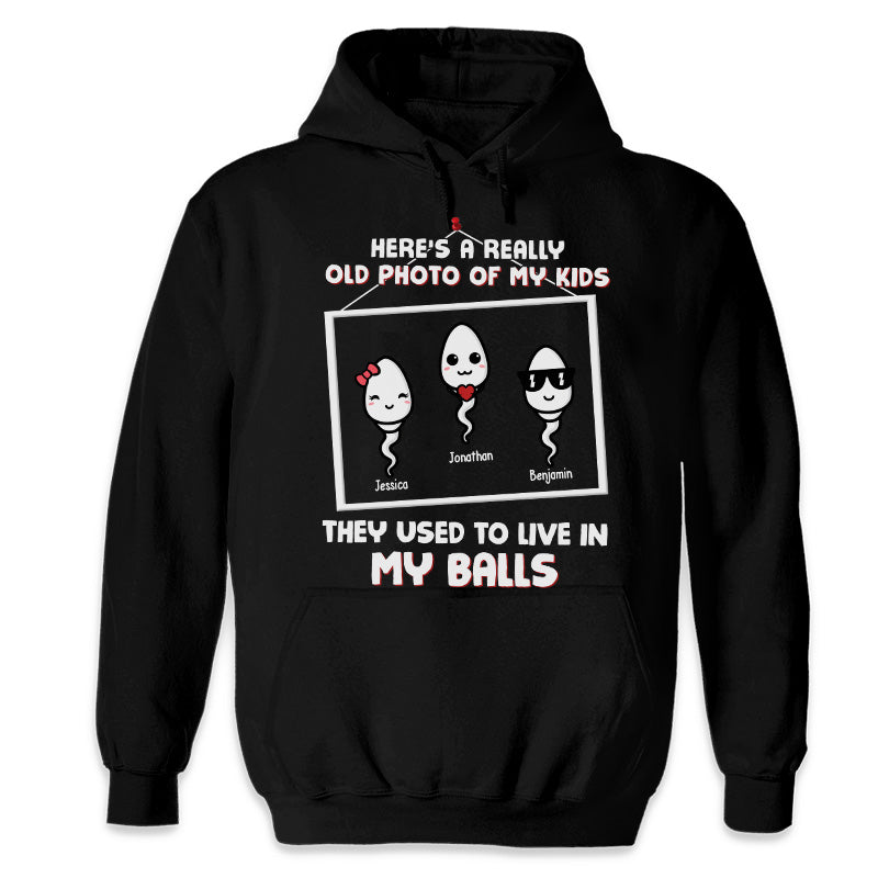 Voici la photo de mes enfants - T-shirt unisexe personnalisé, sweat à capuche, sweat-shirt - Cadeau de fête des pères, d'anniversaire pour papa