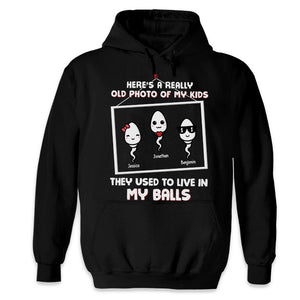 Voici la photo de mes enfants - T-shirt unisexe personnalisé, sweat à capuche, sweat-shirt - Cadeau de fête des pères, d'anniversaire pour papa