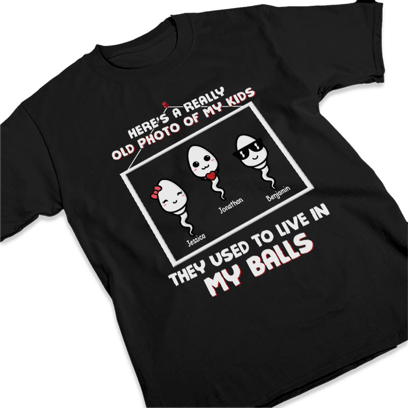 Voici la photo de mes enfants - T-shirt unisexe personnalisé, sweat à capuche, sweat-shirt - Cadeau de fête des pères, d'anniversaire pour papa