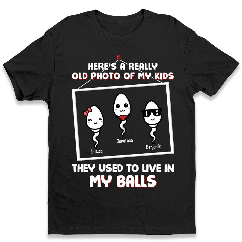 Voici la photo de mes enfants - T-shirt unisexe personnalisé, sweat à capuche, sweat-shirt - Cadeau de fête des pères, d'anniversaire pour papa