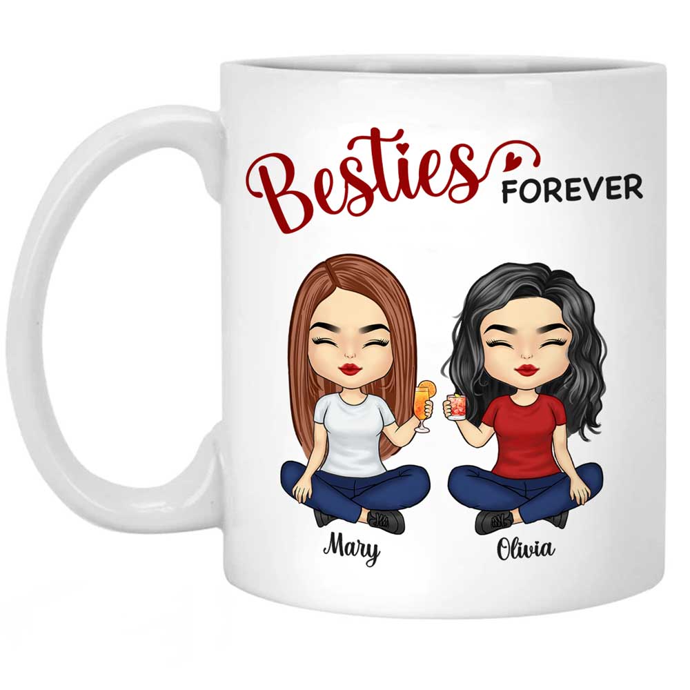 Nous sommes les meilleurs amis pour toujours - Mug personnalisé Bestie - Cadeau pour les meilleures amies, BFF, sœurs