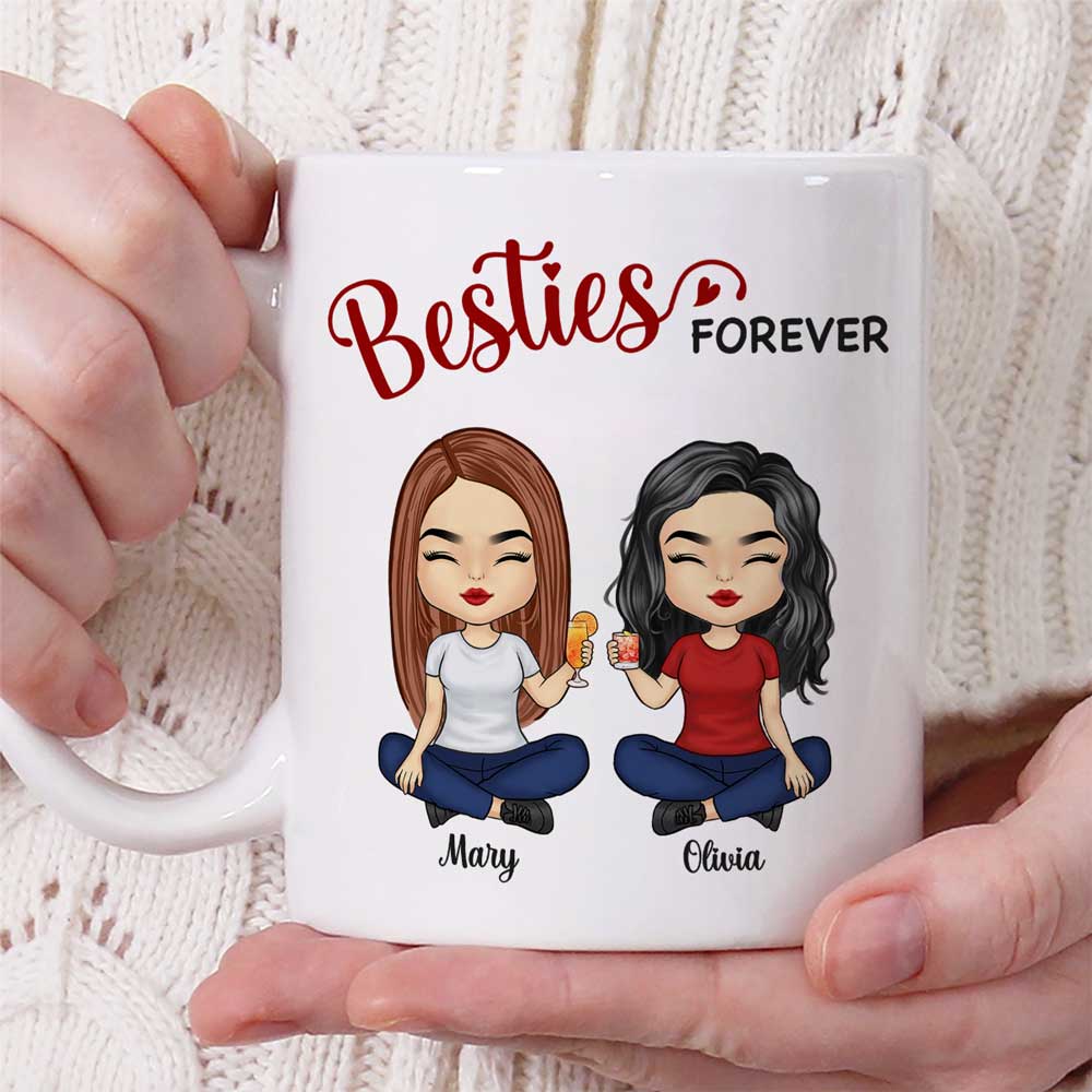 Nous sommes les meilleurs amis pour toujours - Mug personnalisé Bestie - Cadeau pour les meilleures amies, BFF, sœurs