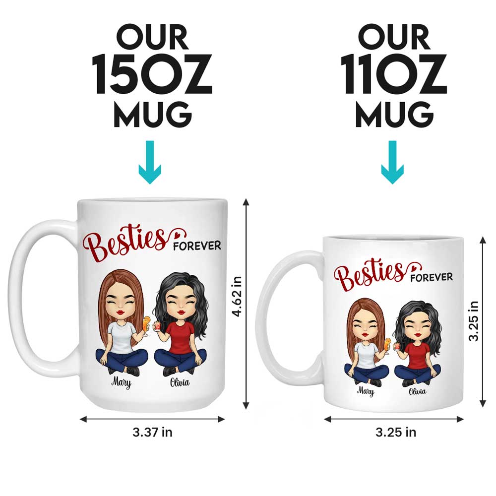 Nous sommes les meilleurs amis pour toujours - Mug personnalisé Bestie - Cadeau pour les meilleures amies, BFF, sœurs