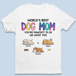 Meilleure maman de chien au monde - T-shirt, sweat à capuche et sweat-shirt unisexe personnalisé pour chien - Cadeau pour propriétaires et amoureux des animaux