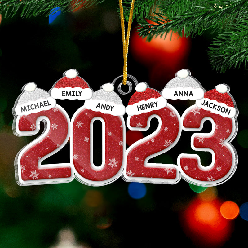 C'est Noël - Décoration personnalisée pour la famille - Forme personnalisée en acrylique - Cadeau de Noël pour les membres de la famille