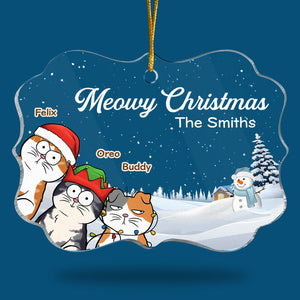 Nous vous souhaitons un joyeux Noël - Décoration personnalisée en forme de chat - Acrylique en forme de Benelux - Cadeau de Noël pour les propriétaires et les amoureux des animaux